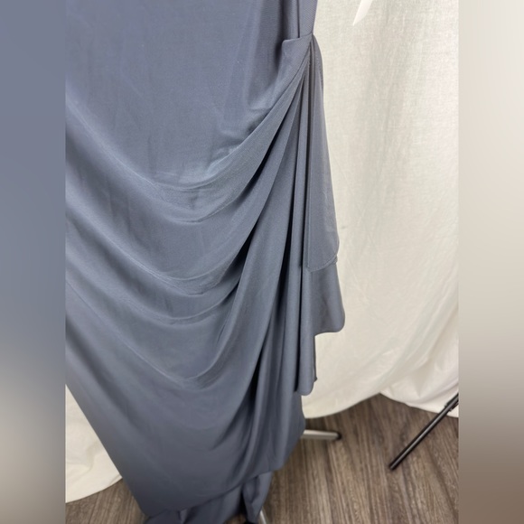 Alex Evenings Long Side Ruched Glitter Jacquard Knit Jersey Gown Size 6 NWT - Picture 6 of 16